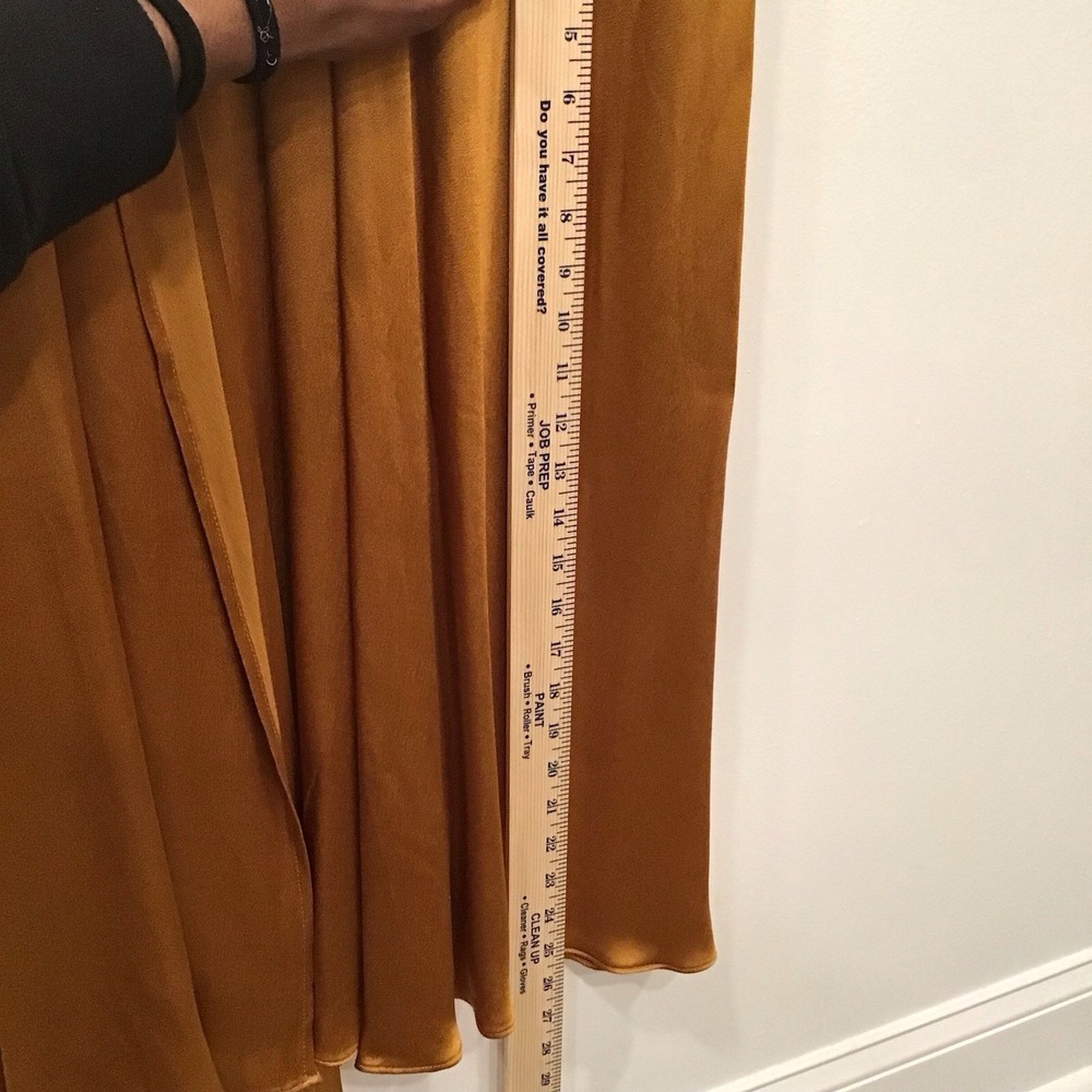 House of Harlow 1960 maxi Wrap dress Pumpkin Spice Orange Satin Medium W Flaw - Picture 16 of 16